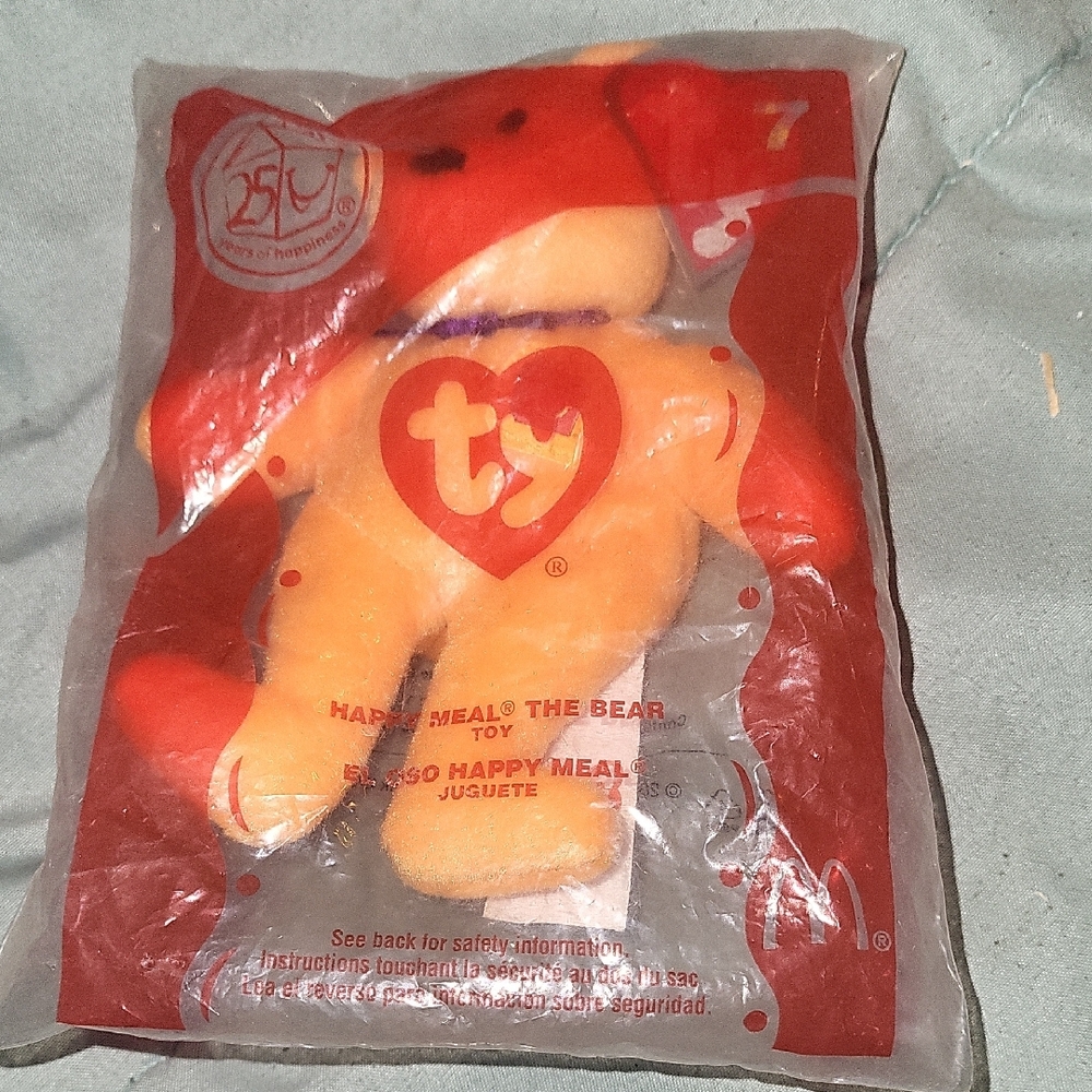 Ty Orange Beanie Baby Bear
